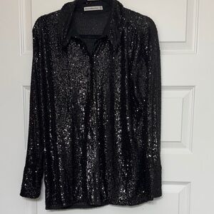 Abercrombie & Fitch Black Sequin Blouse